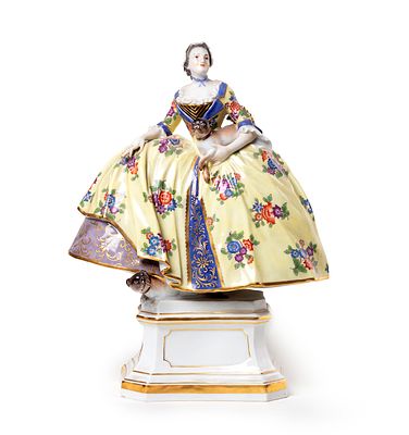&laquo;Дама с мопсами&raquo;. по модели Кендлера, к юбилею завода Мейсен в 1910 году. Германия, Мейсен, 1910 
