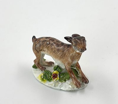 &laquo;Заяц&raquo;. Германия, Мейсен.Около 1750 года.
Фарфор, роспись подглазурная. Высота 4 см