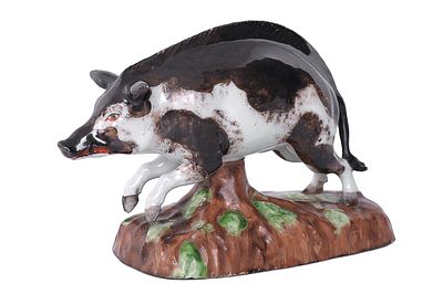 &laquo;Кабан&raquo;. Германия, Валлендорфский ФЗ. Около 1775-1780 гг.
Фарфор, роспись надглазурная.
Высота 9 см