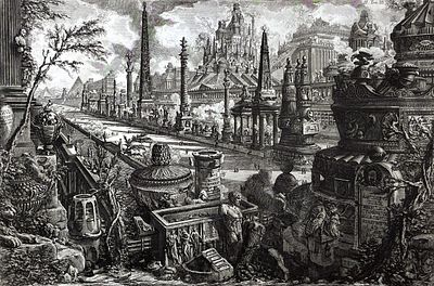 Джованни Баттиста Пиранези «Древний цирк Марса с соседними памятниками, которые можно увидеть 