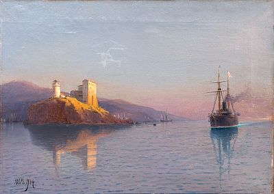 Лев Феликсович Лагорио «Морской пейзаж», 1904 г., х.м., 46,5 х 64,5 см. Лев Феликсович Лагорио 