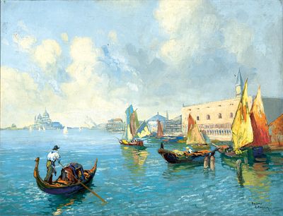 Богумил Бергхауэр «Венецианский пейзаж», х.м., 64 х 83,5 см. Богумил Бергхауэр (1910 – 1972) 