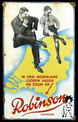 ROBINSON SCHOENEN | EMAILSCHILD. ROBINSON SCHOENEN | Zustand: (3-) | Emailschild, abgekantet 