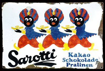 SAROTTI | EMAILSCHILD. SAROTTI | Zustand: (3-4) | Emailschild, gewölbt, schabloniert und 