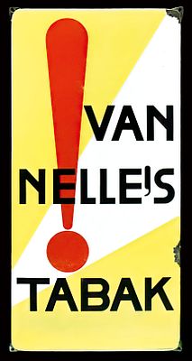 VAN NELLE'S TABAK | EMAILSCHILD. VAN NELLE'S TABAK | Zustand: (2-) | Emailschild, abgekantet 