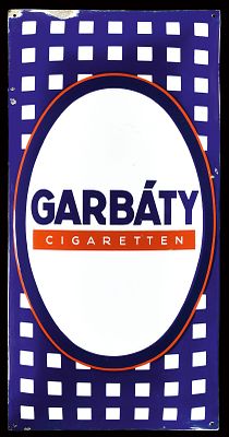 GARBÁTY | EMAILSCHILD. GARBÁTY | Zustand: (2) | Emailschild, gewölbt, schabloniert, Berlin um 