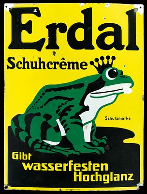 ERDAL | EMAILSCHILD. ERDAL | Zustand: (3) | Emailschild, abgekantet, schabloniert, Mainz um 1910 