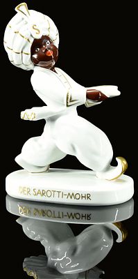SAROTTI | Zustand: (0) | Werbefigur, Porzellan, handkoloriert, Berlin 50er Jahre, H 30 cm, am 