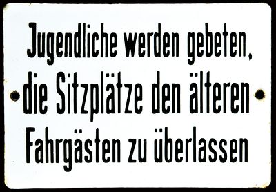 JUGENDLICHE WERDEN GEBETEN | EMAILSCHILD. JUGENDLICHE WERDEN GEBETEN | Zustand: (1+) | 