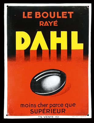 LE BOULET DAHL | EMAILSCHILD. LE BOULET DAHL | Condition: (0-1) | Enamel sign, convex, stenciled 