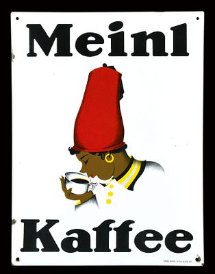 MEINL KAFFEE | EMAILSCHILD. MEINL KAFFEE | Condition: (1) | Enamel sign, stenciled and 