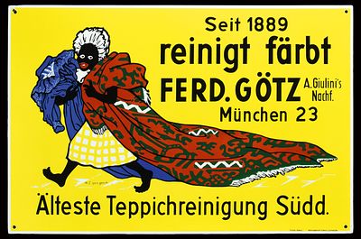 FERD. GÖTZ TEPPICHREINIGUNG | EMAILSCHILD. FERD. GÖTZ TEPPICHREINIGUNG | Condition: (1) | Enamel 
