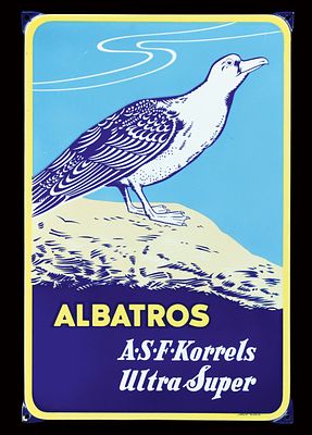 ALBATROS | EMAILSCHILD. ALBATROS | Condition: (1+) | Enamel sign, stenciled, NL 1950s, 31 x 48 