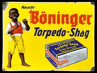 BÖNINGER TORPEDO-SHAG | EMAILSCHILD. BÖNINGER TORPEDO-SHAG | Condition: (2+) | Enamel sign 