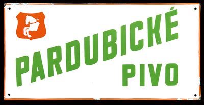 PARDUBICKÉ PIVO | EMAILSCHILD. PARDUBICKÉ PIVO | Condition: (1-2) | Enamel sign, convex 