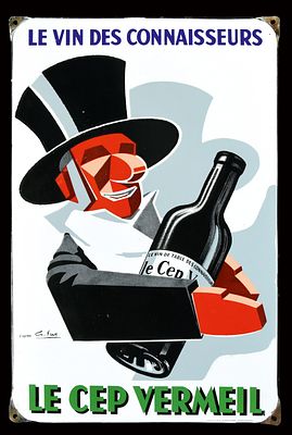 LE CEP VERMEIL | EMAILSCHILD. LE CEP VERMEIL | Condition: (1) | Enamel sign, stenciled, F around 