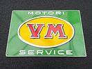 VM MOTORI SERVICE (1). Enamel sign, stenciled, IT 1950s, 50 x 39 cm / 19.7 x 15.4 inImage - 1