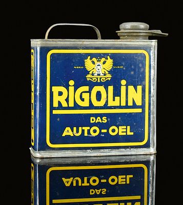 RIGOLIN AUTO-OEL (1-). Oil can, tin, filling capacity 2 l, AT 1920s, H 21 cm / H 8.3 in, still 