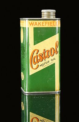 CASTROL WAKEFIELD MOTOR OIL XXL (2). Oil can, tin, filling capacity 1 l, NL 1930s, H 19 cm / H 