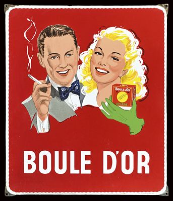 BOULE D'OR | 1954 | EMAILSCHILD | ZUSTAND (1). Condition (1) | Enamel sign, stenciled and 