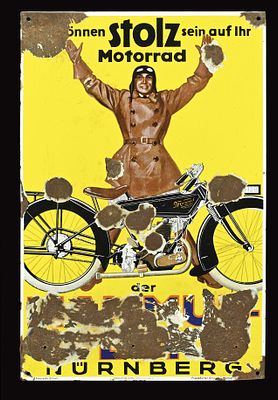 MAMMUT WERKE | EMAILSCHILD | ZUSTAND (3-). Condition (3-) | Enamel sign, stenciled and 