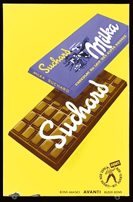 MILKA SUCHARD | EMAILSCHILD | ZUSTAND (1-). Condition (1-) | Enamel sign, stenciled, GER/AT 
