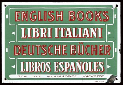 ENGLISH BOOKS - LIBRI ITALIANI | EMAILSCHILD | ZUSTAND (2+). Condition (2+) | Enamel sign 