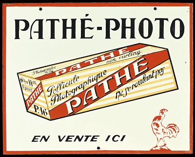 PATH&Eacute;-PHOTO | EMAILSCHILD | ZUSTAND (1+/1). Condition (1+/1) | Enamel sign as a double sided 