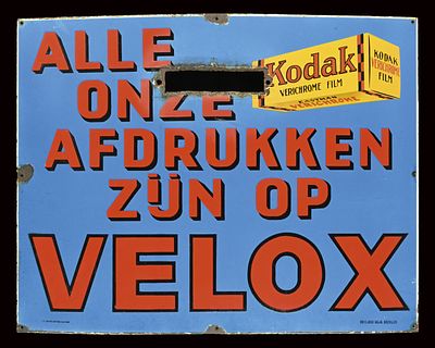 KODAK VERICHROME FILM | EMAILSCHILD | ZUSTAND (3). Condition (3) | Enamel sign, stenciled, BE 