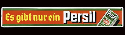 ES GIBT NUR EIN PERSIL | EMAILSCHILD | ZUSTAND (1+). Condition (1+) | Enamel sign, convex 