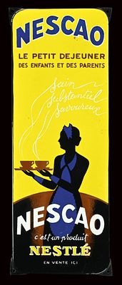 NESCAO | EMAILSCHILD | ZUSTAND (1). Condition (1) | Enamel sign, rolled edge, stenciled, FRA 