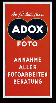 DR. SCHLEUSSNER ADOX FOTO | ZUSTAND (1). Condition (1) | Reverse-glass print, original metal 