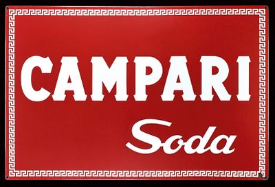 CAMPARI SODA | EMAILSCHILD | ZUSTAND (1). Condition (1) | Enamel sign, stenciled, IT around 1960 