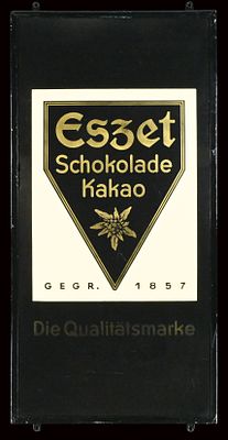 ESZET SCHOKOLADE KAKAO | EMAILSCHILD | ZUSTAND (2). Condition (2) | Enamel sign in enamelled 