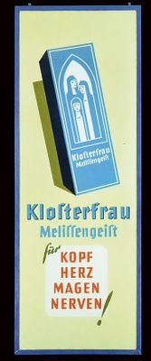 KLOSTERFRAU MELISSENGEIST | ZUSTAND (1). Condition (1) | Reverse-glass print, in original metal 