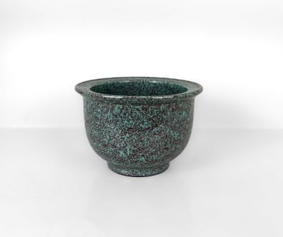 A CHINESE ROBINS-EGG GLAZED JARDINIERE, 18TH C 14 CM MAX DIAM. 19 CM H. GOOD CONDITION