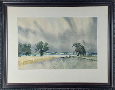 FRANZ HUTH (GERMAN, 1876-1970) A LANDSCAPE. FRANZ HUTH (GERMAN, 1876-1970)A LANDSCAPE WATERCOLOR 