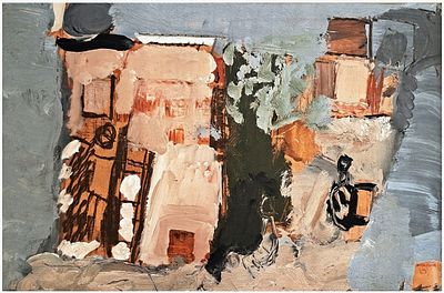 ליליאן קלאפיש (נ. 1933) - נוף, 1969, שמן על קרטון, 27X37 ס"מ, חתום ומתוארך.