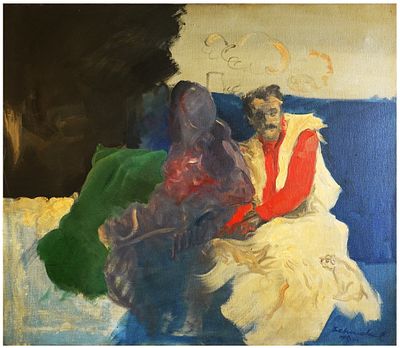 Ivan Schwebel (American - Israeli, 1932-2011) - Self-portrait in the sun, 1970, Oil on canvas, 87 