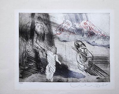 Uri Lifschitz (Israeli, 1936-2011) - Children VI, Soft ground etching and aquatint, Plate: 20 x 26 