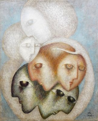 בלה בריזל (ישראל - צרפת - ספרד, 1929-1982) - מוצג ומתואר בקטלוג הנלווה לתערוכה, עמ' 76. צללים 