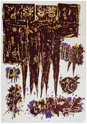Moshe Tamir (Israeli, 1924-2004) - Figures, Lithograph, 50 x 35 cm, Hand-signed and numbered "19/150"