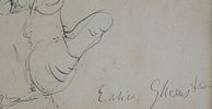 Enrico (Henryk) Glicenstein (Polish - American, 1870-1942) - A man portrait, Ink on paper, 30 x 19 Image - 1