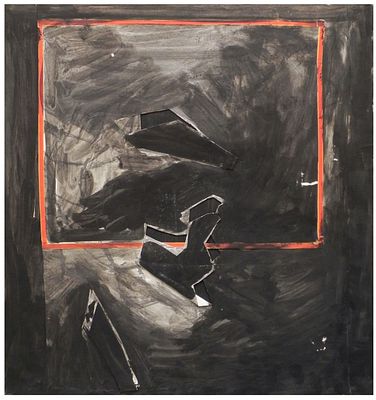 Pinchas Cohen Gan (Israeli, b. 1942) - Untitled, 1973, Mixed media and collage on paper, 53 x 50 
