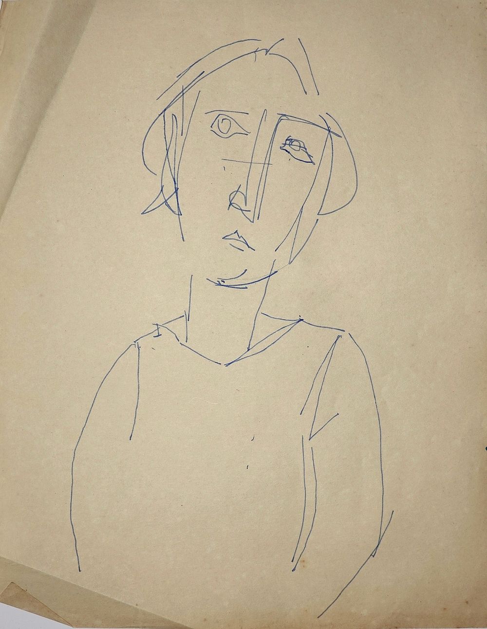 Avigdor Stematsky (Israeli, 1908-1989) - Portrait of a woman, Ink on paper, 28 x 22 cm, Unsigned 