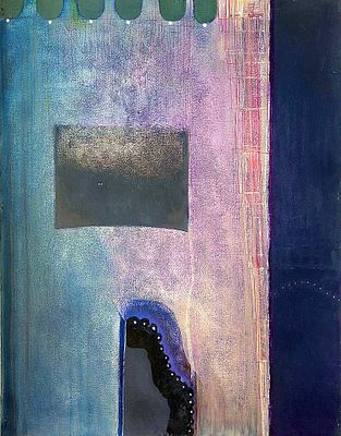 Michael Druks (Israeli - British, 1940-2022) - Untitled, 2007, Oil and colored pencils on paper 