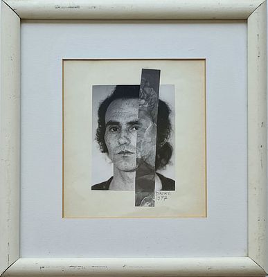 Michael Druks (Israeli - British, 1940-2022) - Self-portrait, 1974. RARE! Photograph and collage 