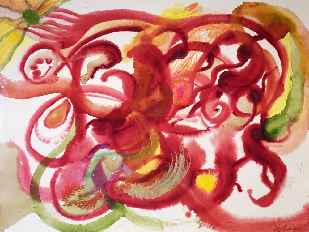 Sigalit Landau (Israeli, b. 1969) - Untitled, Watercolor on paper, 35 x 47 cm, Signed