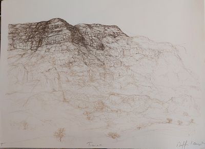 Raffi Kaiser (Israeli - French, b. 1931) - View in Timna Valley, Lithograph, 44 x 62 cm, Signed in 