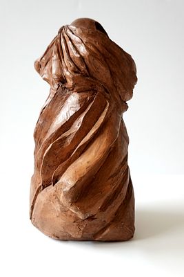 Myriam Franck (French, b. 1948) - Woman figure, 1999, Clay sculpture, 18 x 11 cm, Signed and dated